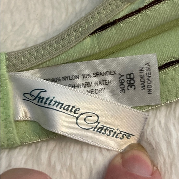 Green Striped Women's wireless Bra - Picture 5 of 5